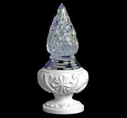 SYNTHETIC MARBLE LANTERN WITH FLAME